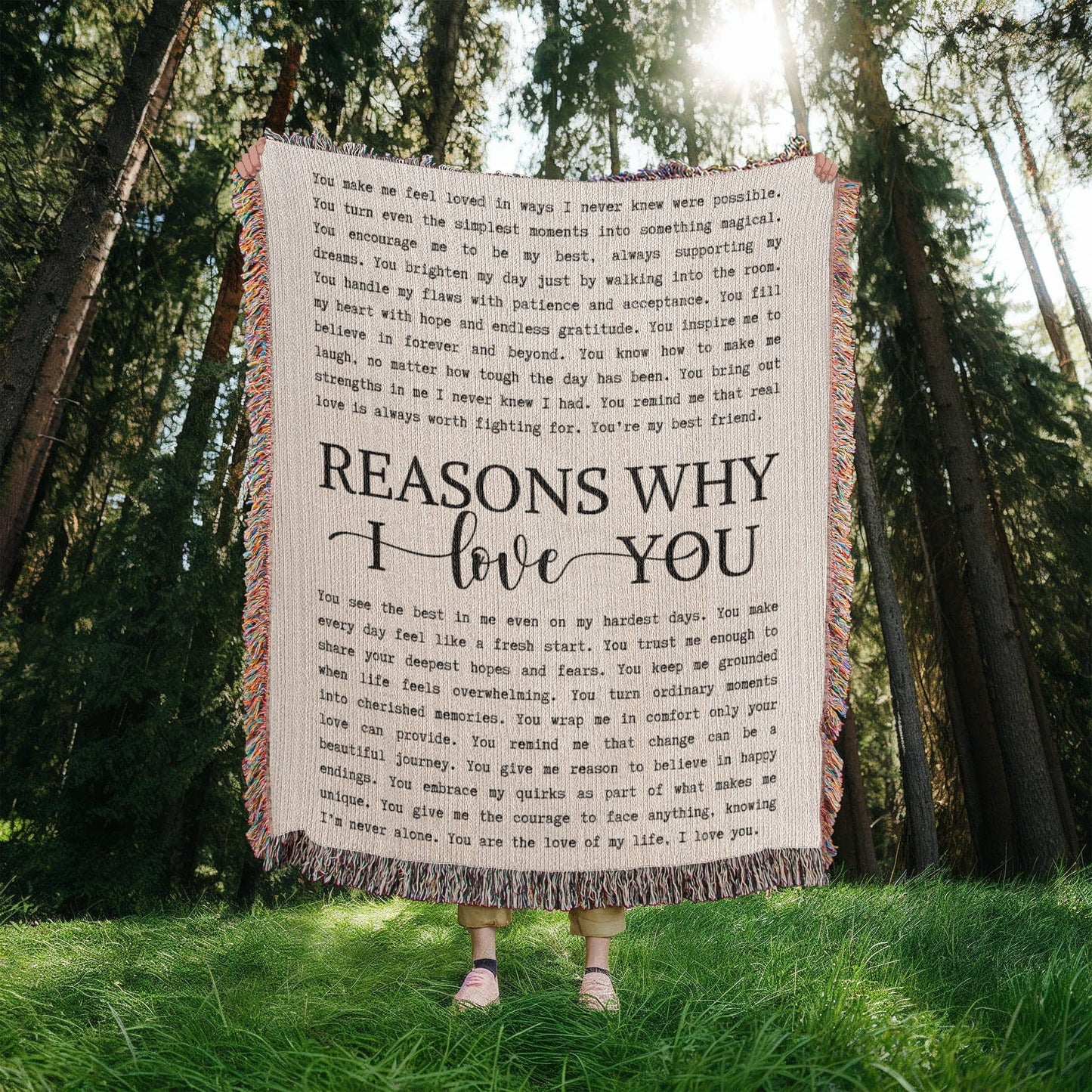 Reasons Why I Love You | Heirloom Woven Blanket