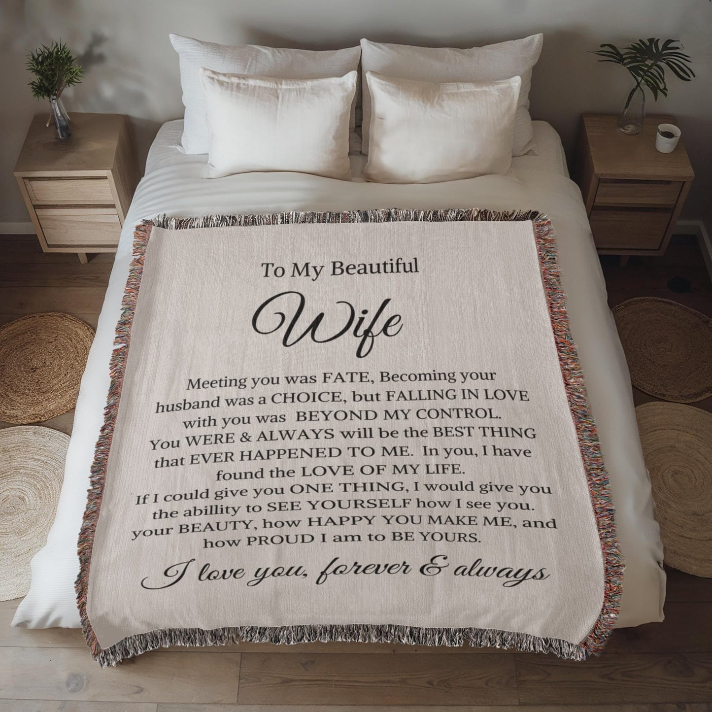 Wife "Beyond My Control" | Heirloom Woven Blanket