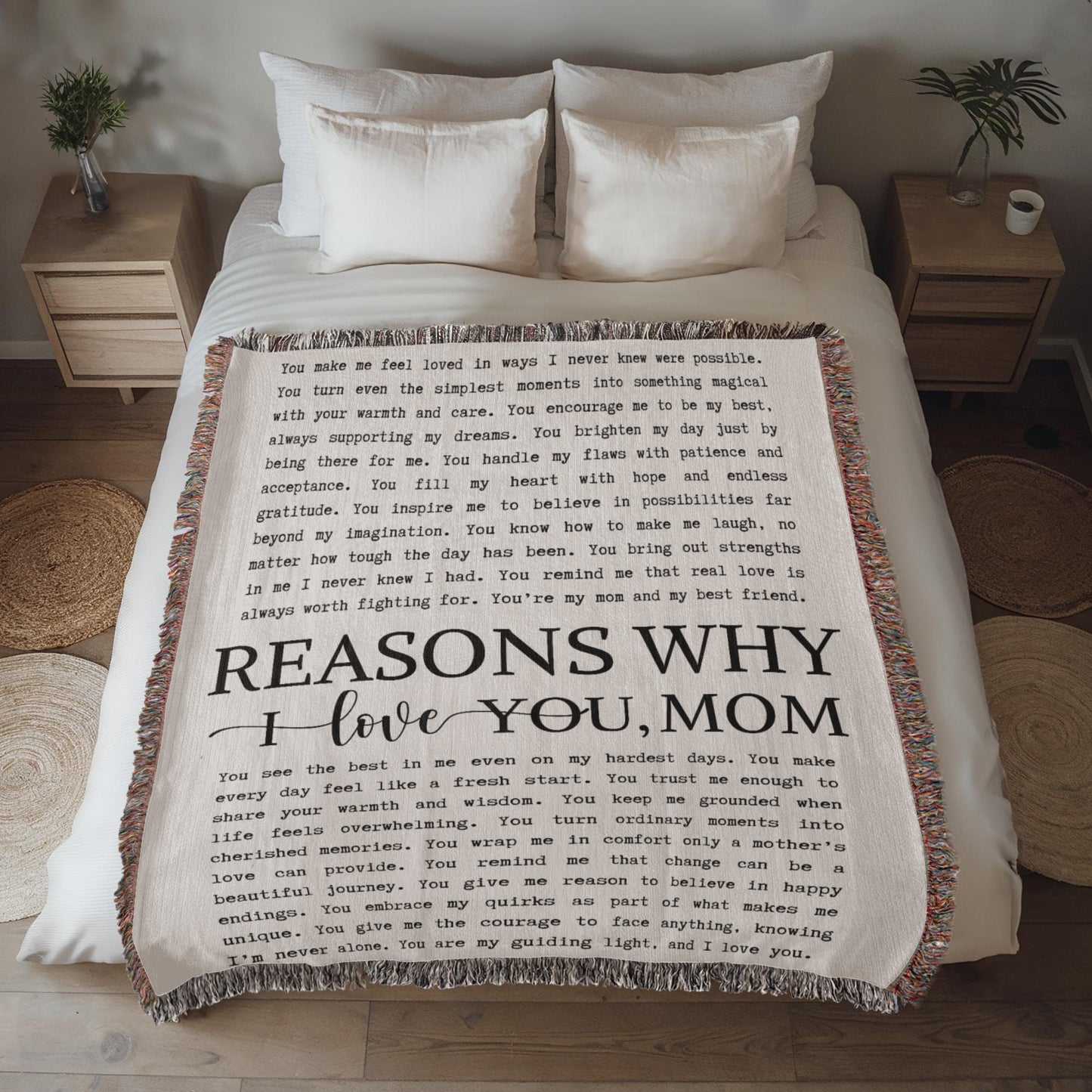 Reasons Why I Love You, Mom | Heirloom Woven Blanket