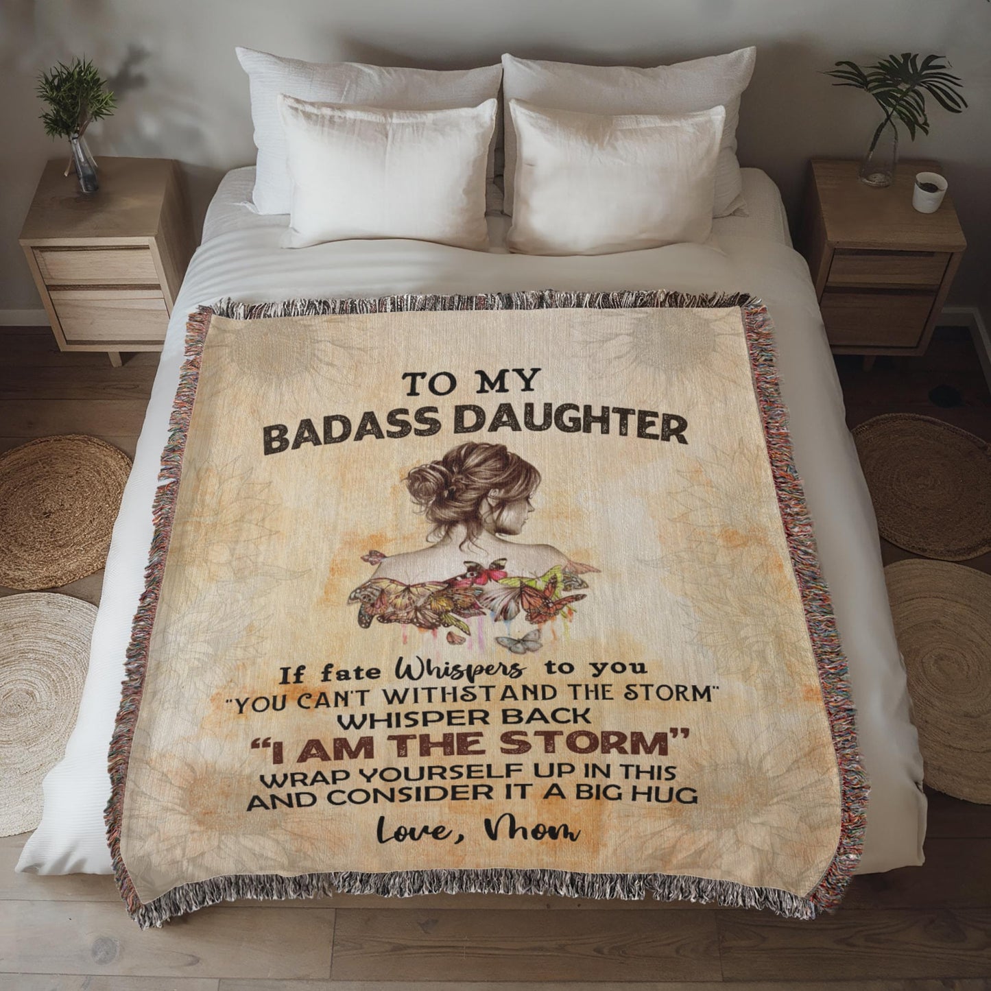 Daughter Love Mom "I Am The Storm" | Heirloom Woven Blanket