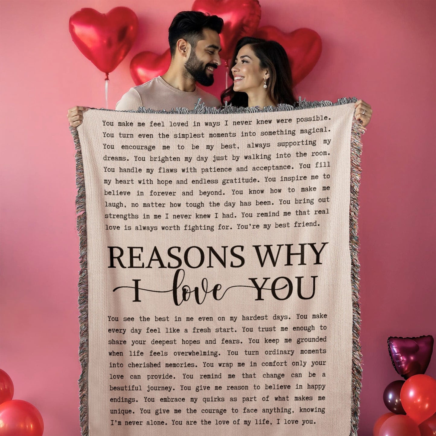 Reasons Why I Love You | Heirloom Woven Blanket