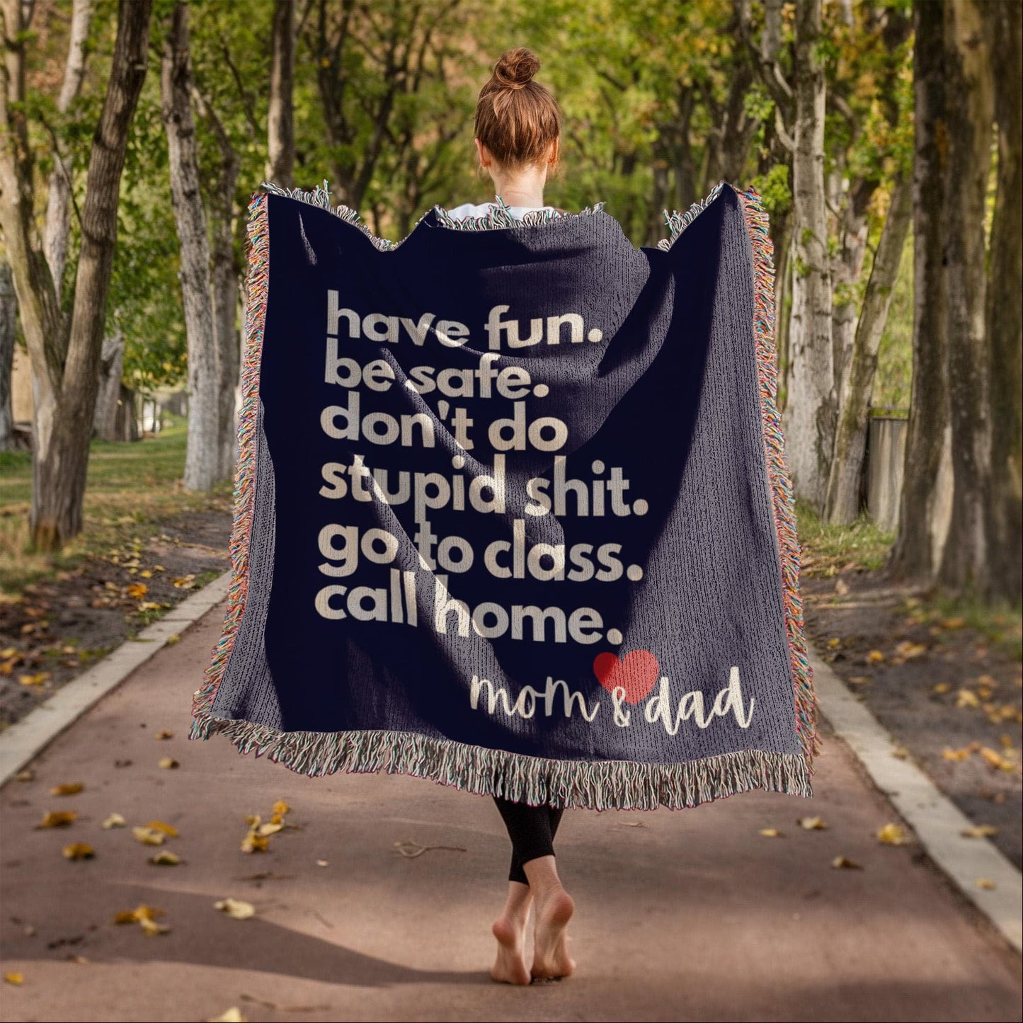 Call Home Love Mom & Dad  | Heirloom Woven Blanket