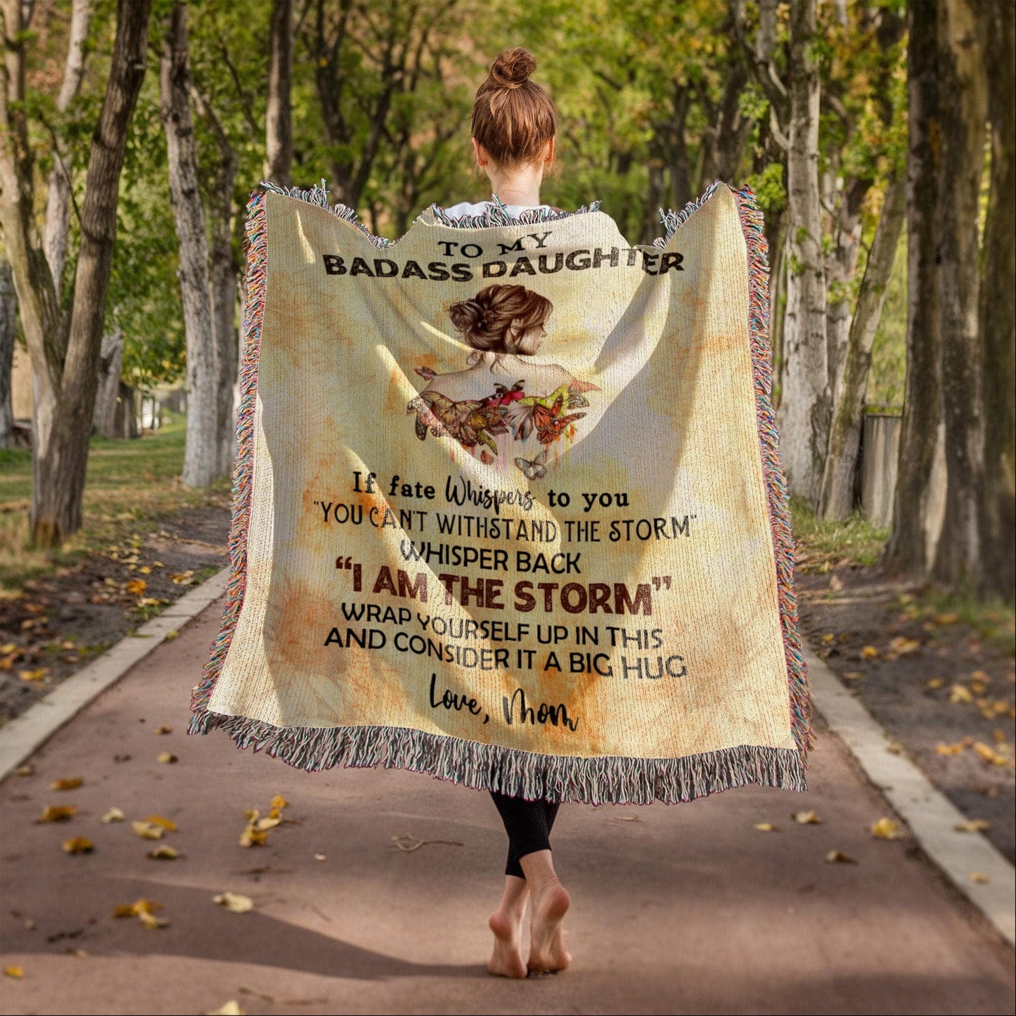 Daughter Love Mom "I Am The Storm" | Heirloom Woven Blanket