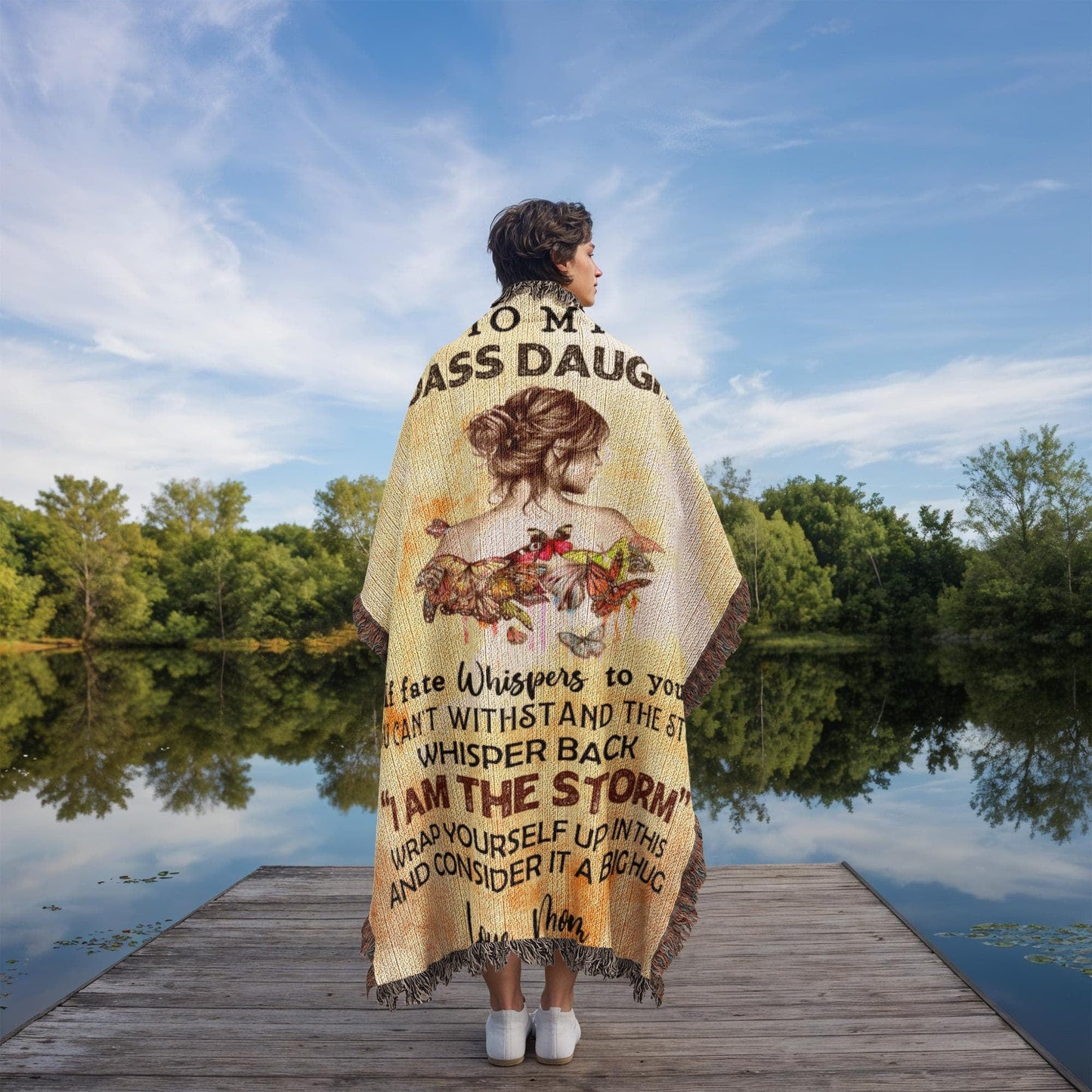 Daughter Love Mom "I Am The Storm" | Heirloom Woven Blanket