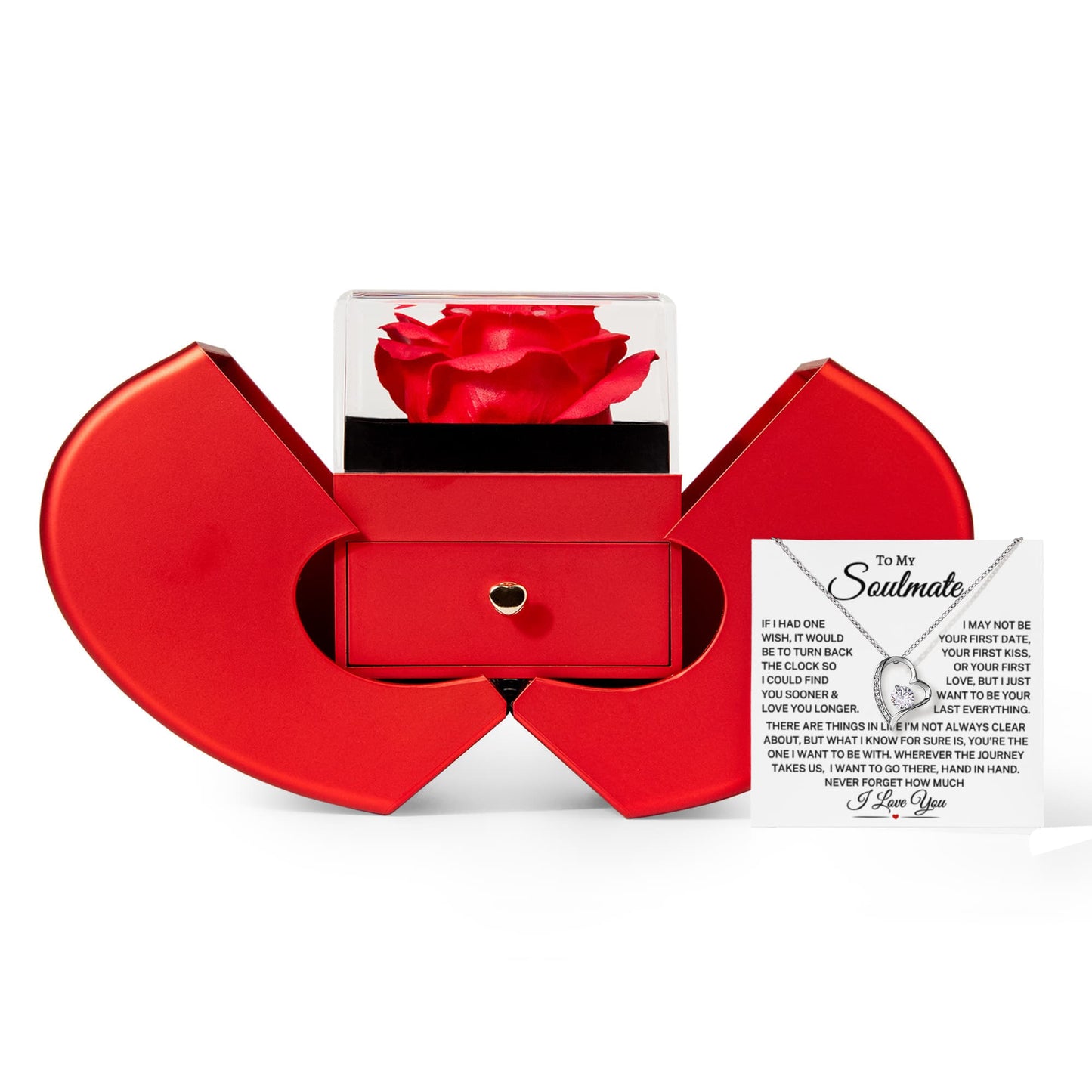 Gift For Soulmate "Last Everything" | Forever Love Necklace | Heart Box gift set