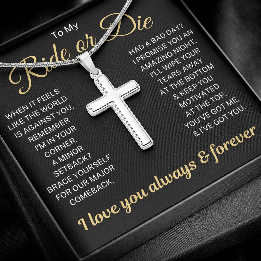 Ride or Die "I've Got You" | Cross Necklace