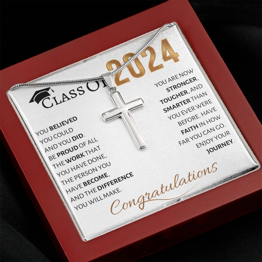 Graduation "Class of 2024" | Cross Necklace