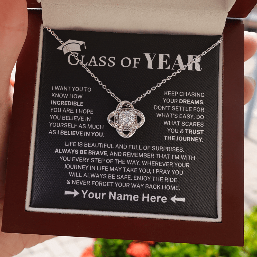 Custom Graduation Class "Incredible" | Love Knot Necklace