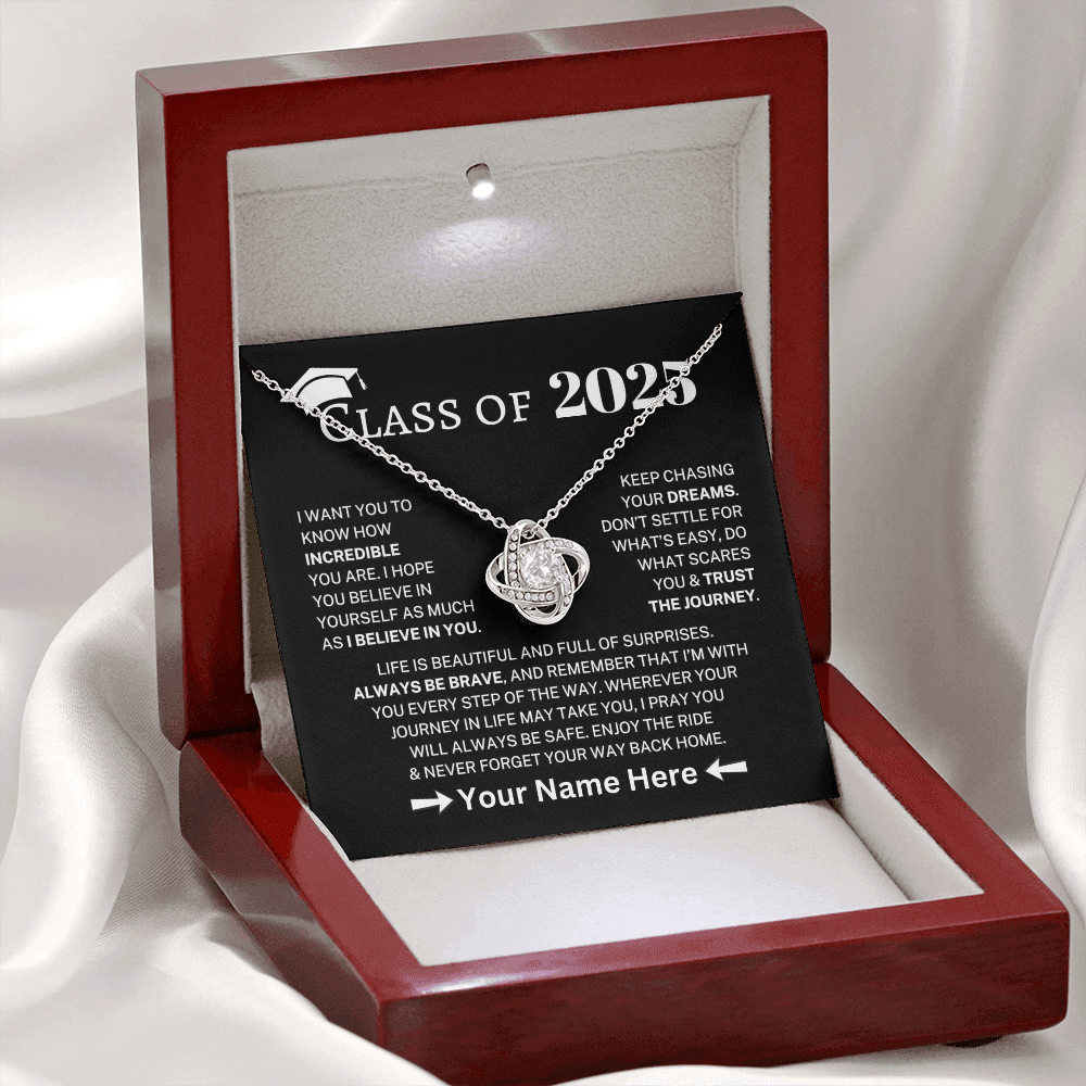 Custom Graduation Class "Incredible" | Love Knot Necklace