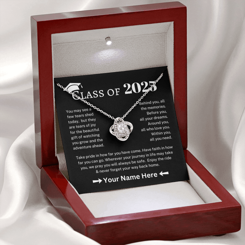 Custom Graduation Gift 2025 | Love Knot Necklace