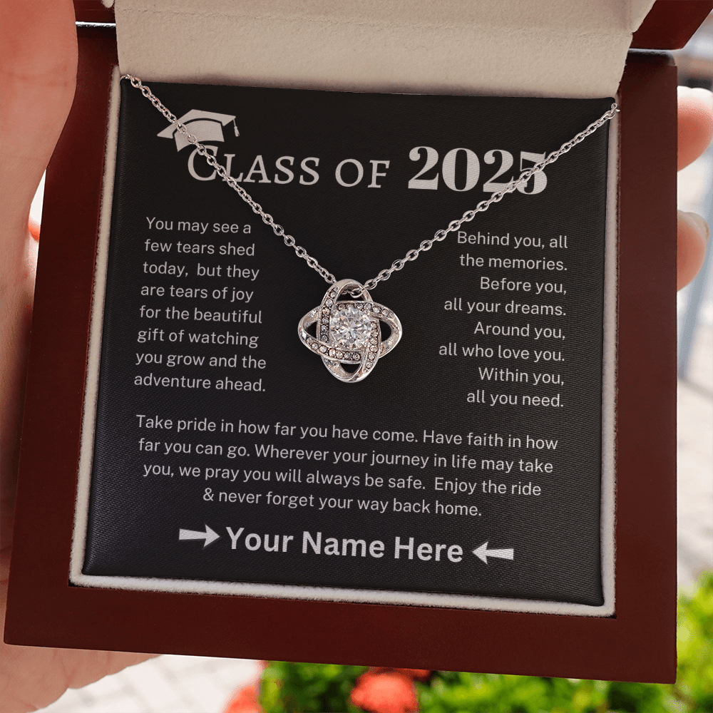 Custom Graduation Gift 2025 | Love Knot Necklace