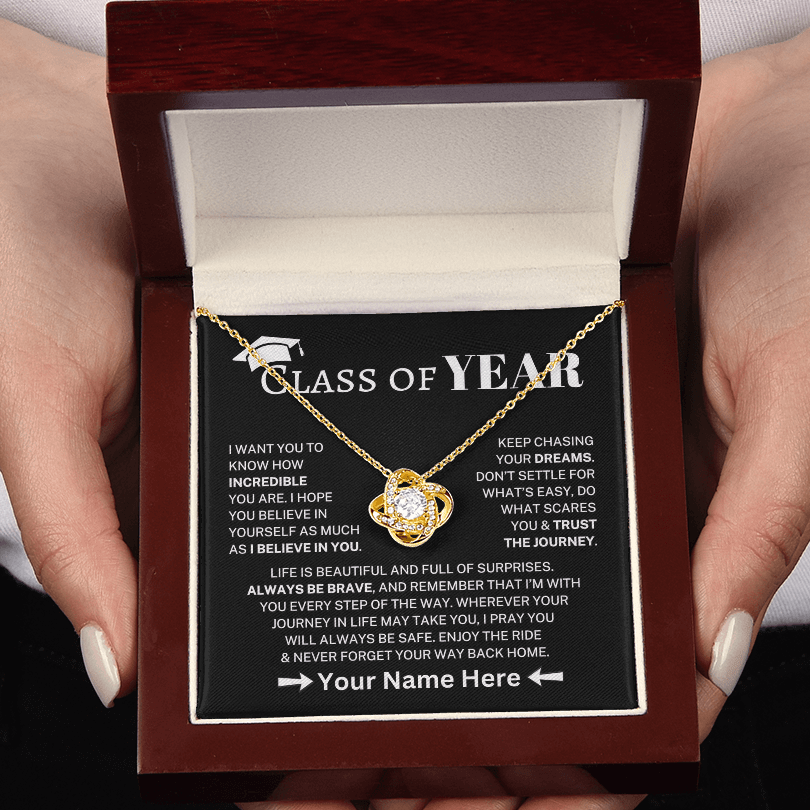 Custom Graduation Class "Incredible" | Love Knot Necklace